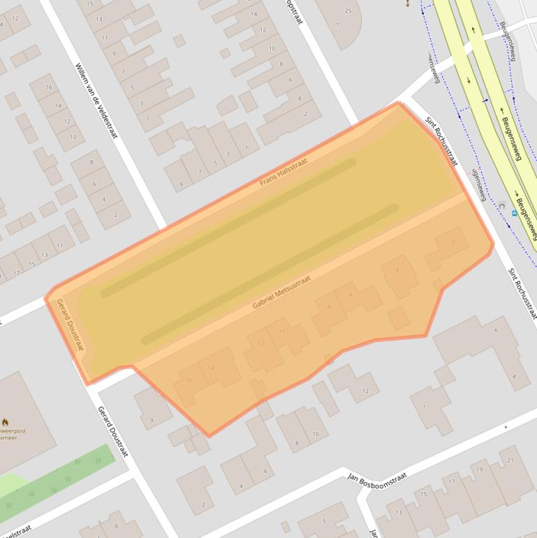 Kaart van postcodegebied 5831CE.