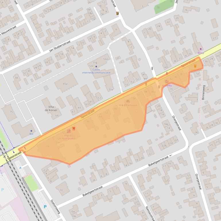 Kaart van postcodegebied 5831CM.