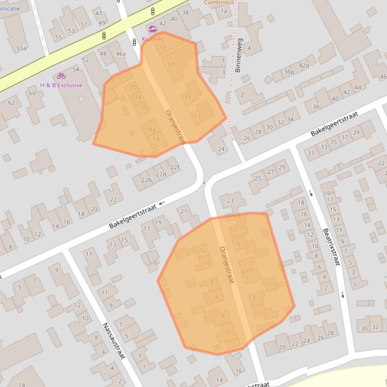 Kaart van postcodegebied 5831CP.