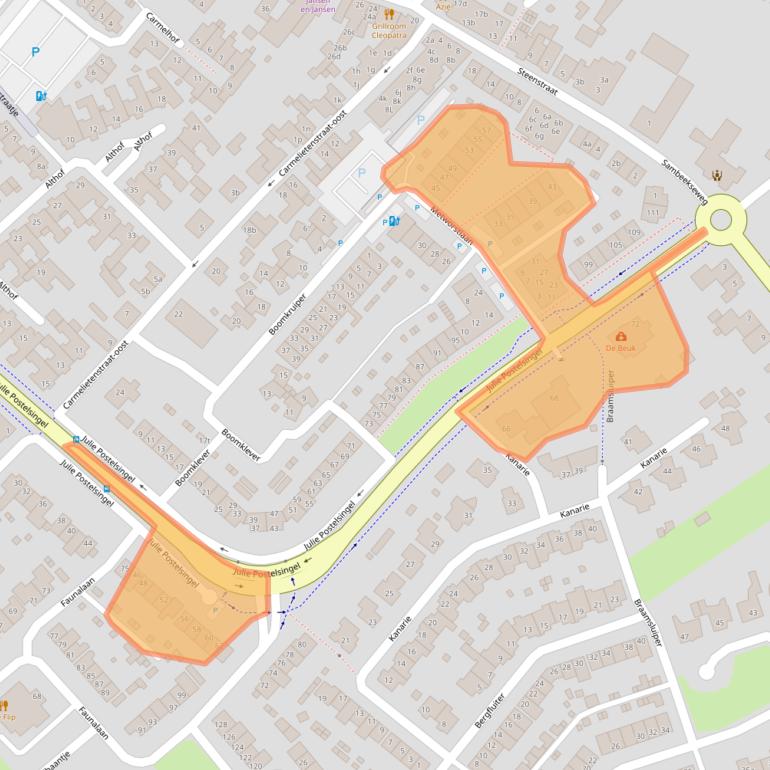 Kaart van postcodegebied 5831DL.