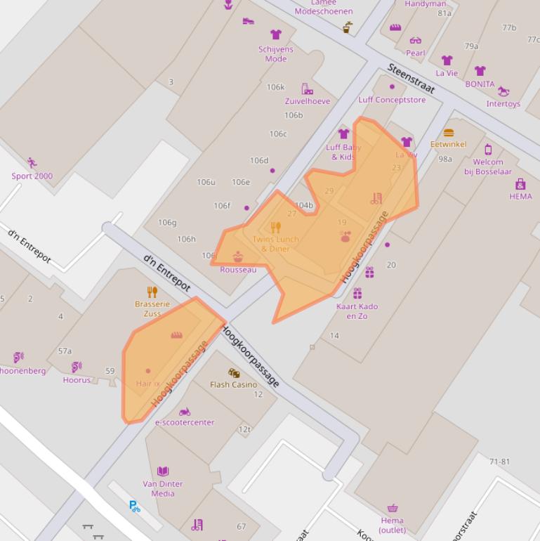 Kaart van postcodegebied 5831DM.