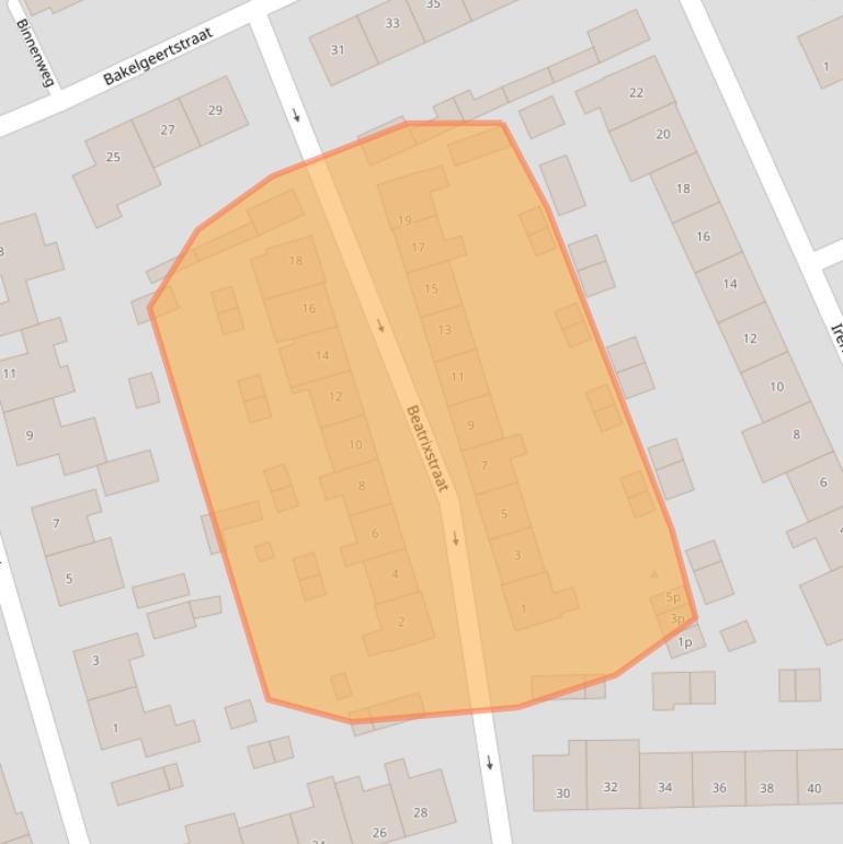 Kaart van postcodegebied 5831EA.