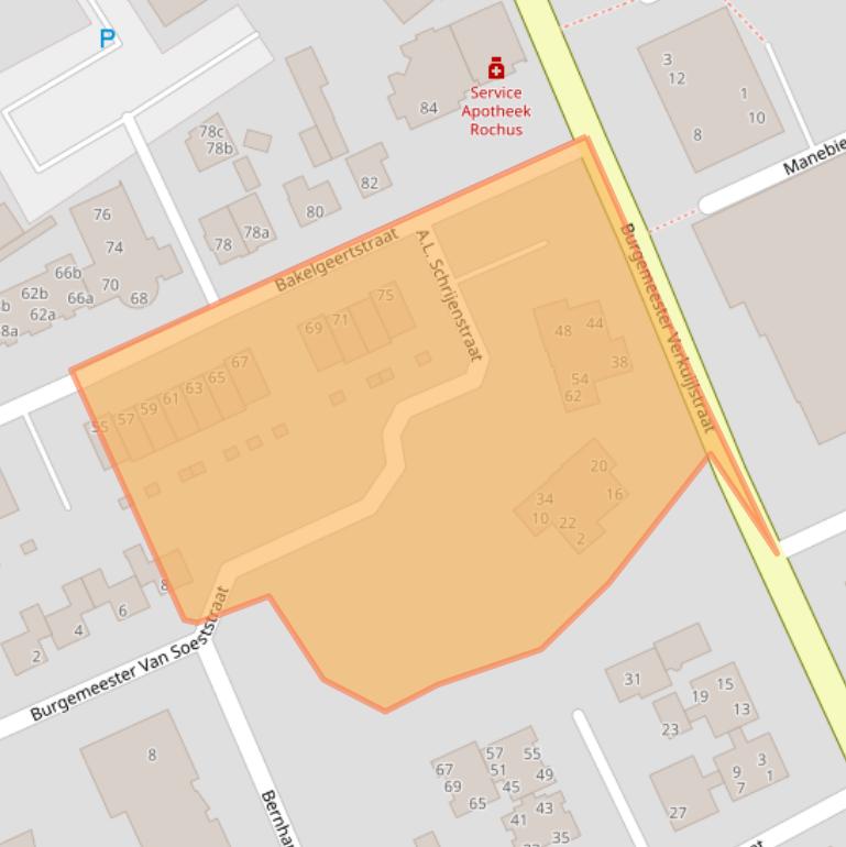 Kaart van postcodegebied 5831ED.