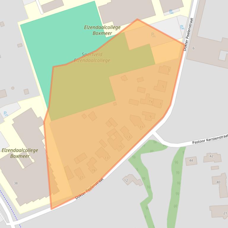 Kaart van postcodegebied 5831EE.