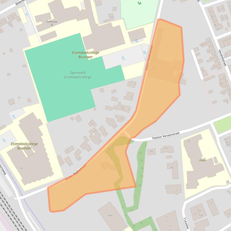 Kaart van postcodegebied 5831EG.