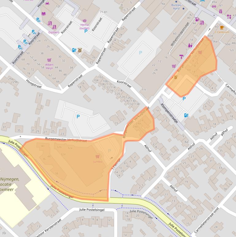 Kaart van postcodegebied 5831EK.