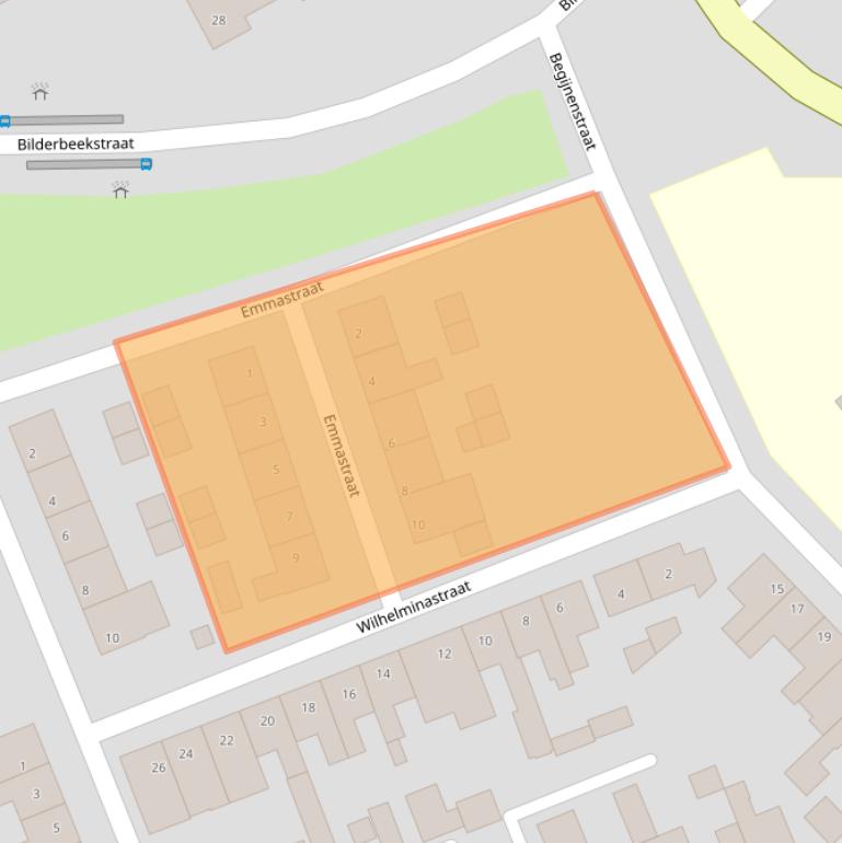 Kaart van postcodegebied 5831EP.