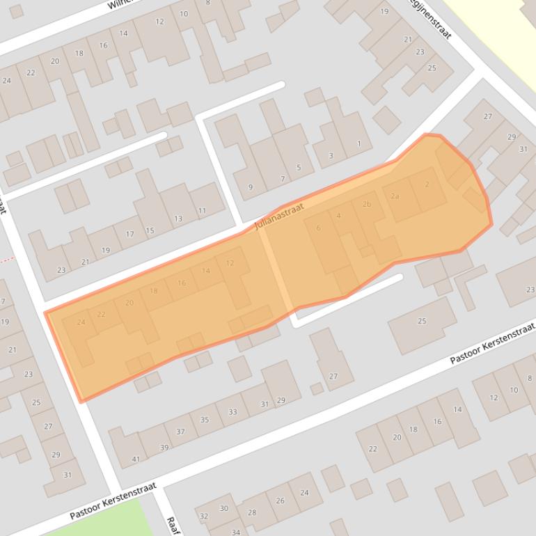 Kaart van postcodegebied 5831ET.