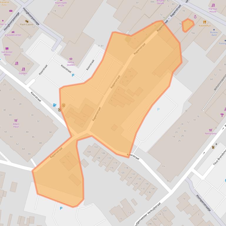 Kaart van postcodegebied 5831GJ.