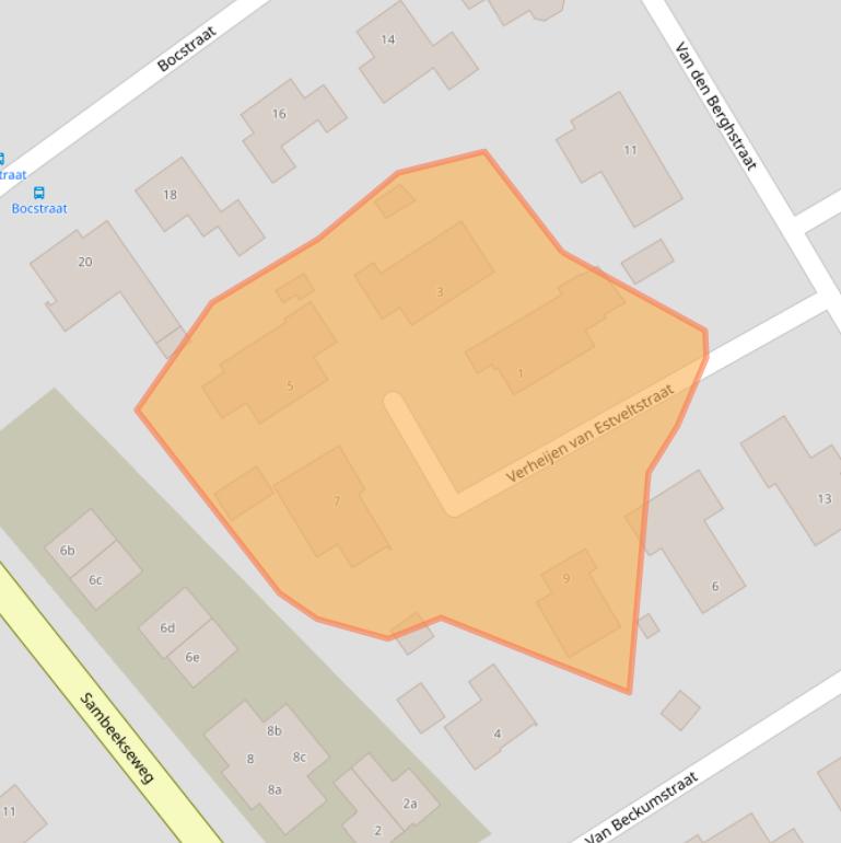 Kaart van postcodegebied 5831GR.