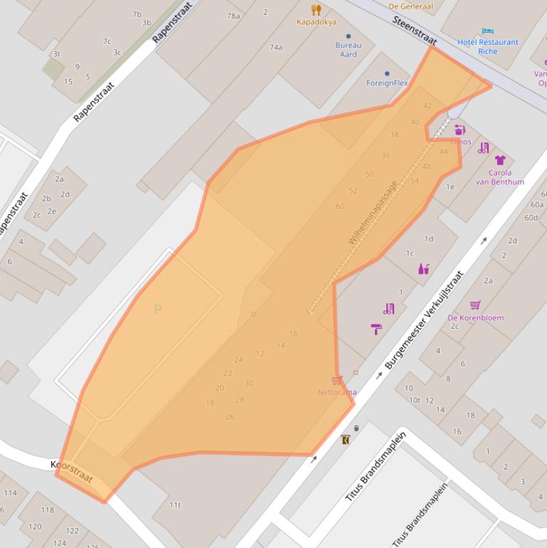 Kaart van postcodegebied 5831GX.