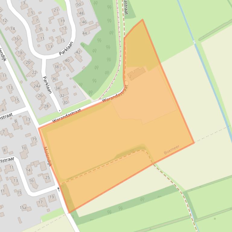 Kaart van postcodegebied 5831GZ.