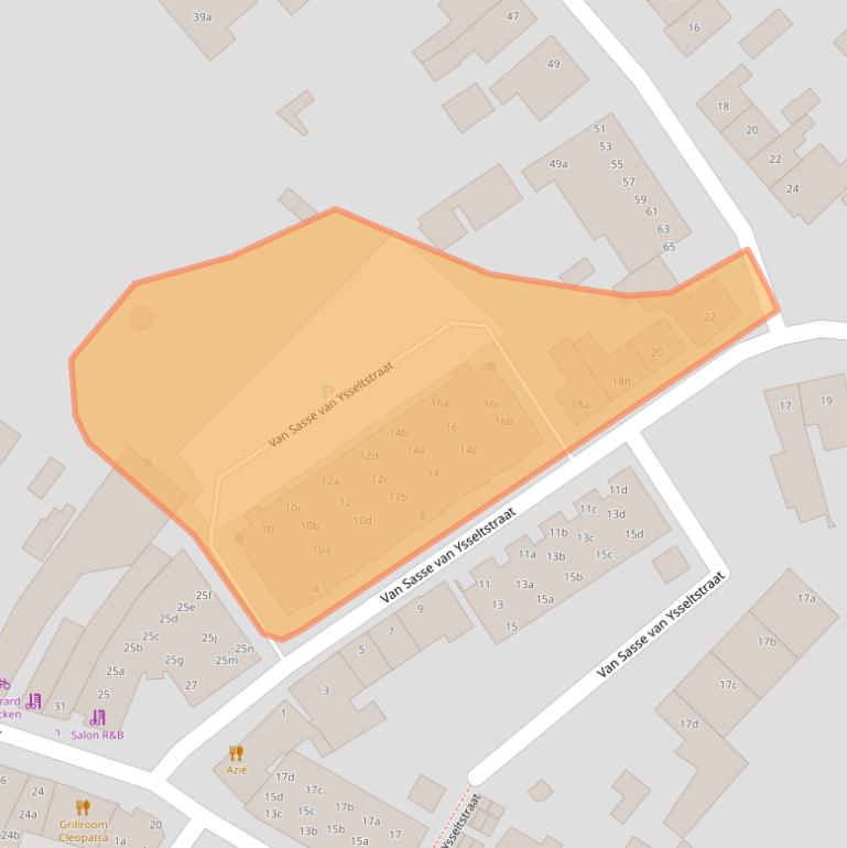 Kaart van postcodegebied 5831HD.