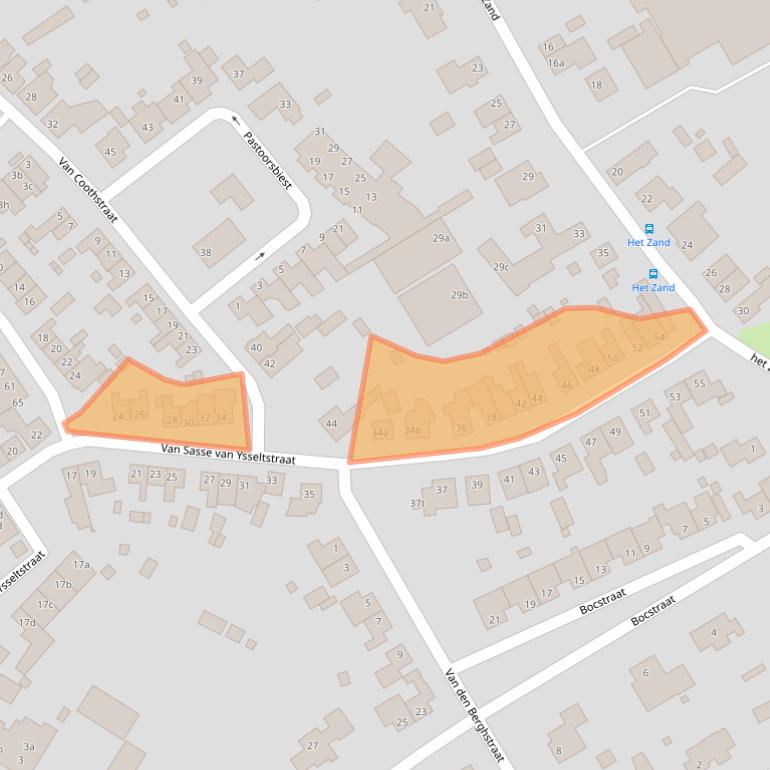 Kaart van postcodegebied 5831HE.