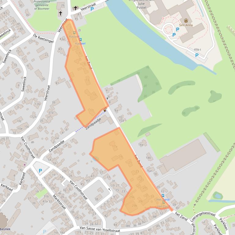 Kaart van postcodegebied 5831HG.