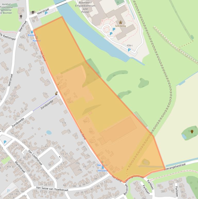 Kaart van postcodegebied 5831HH.
