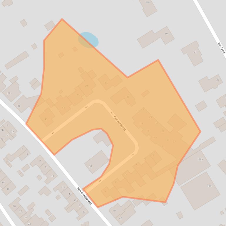 Kaart van postcodegebied 5831HJ.