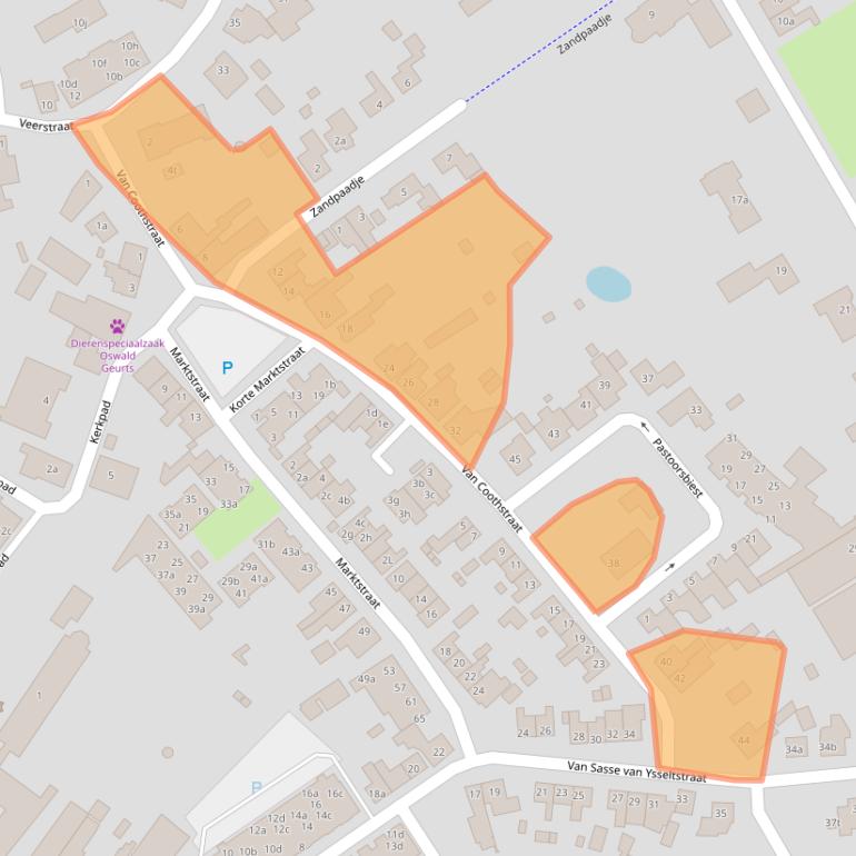 Kaart van postcodegebied 5831HL.