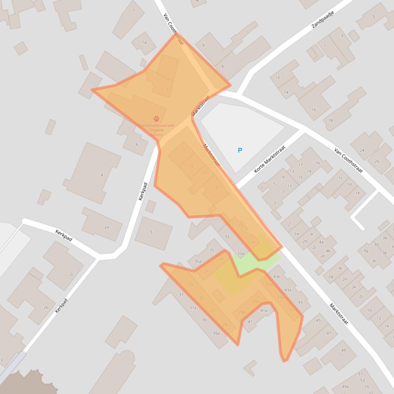 Kaart van postcodegebied 5831HM.