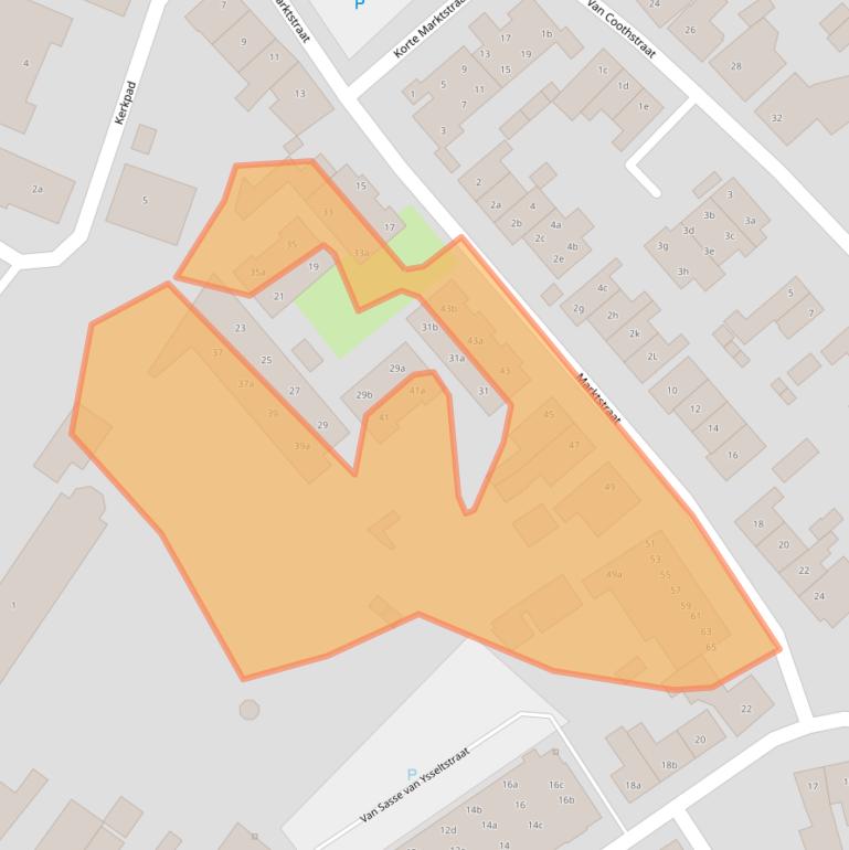 Kaart van postcodegebied 5831HN.