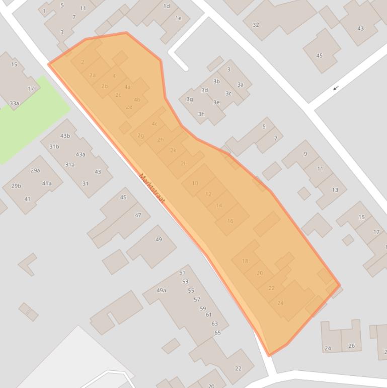 Kaart van postcodegebied 5831HP.