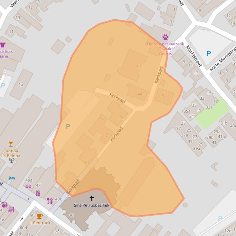 Kaart van postcodegebied 5831HS.