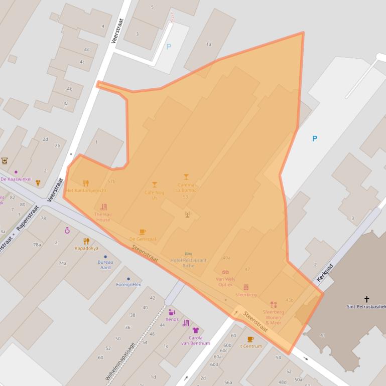 Kaart van postcodegebied 5831JB.