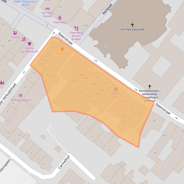 Kaart van postcodegebied 5831JG.