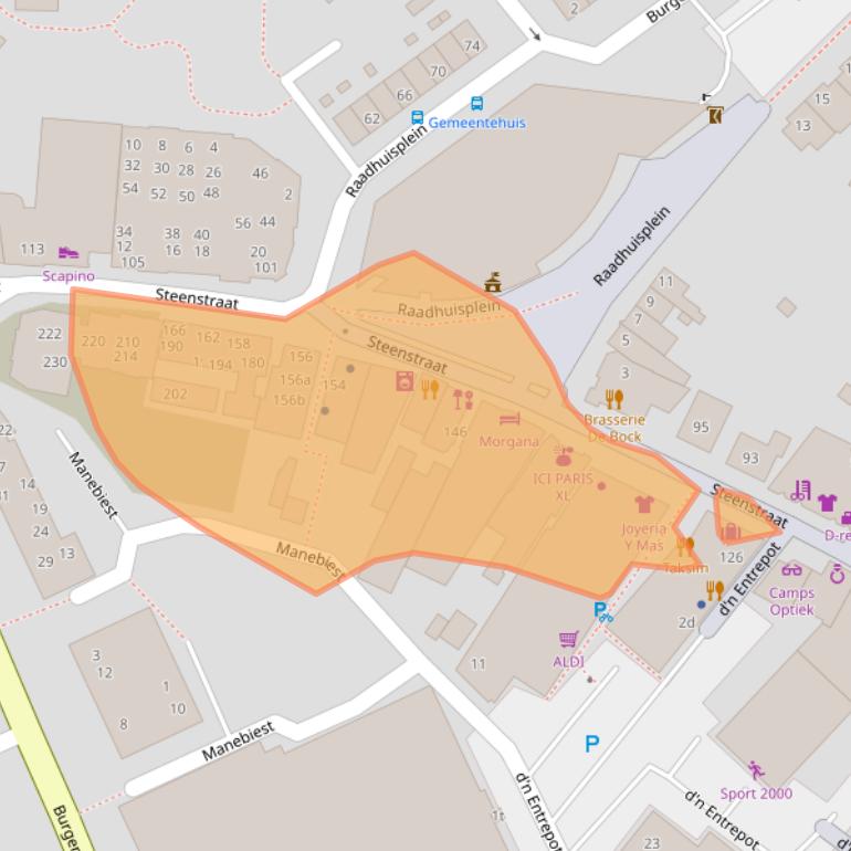 Kaart van postcodegebied 5831JK.