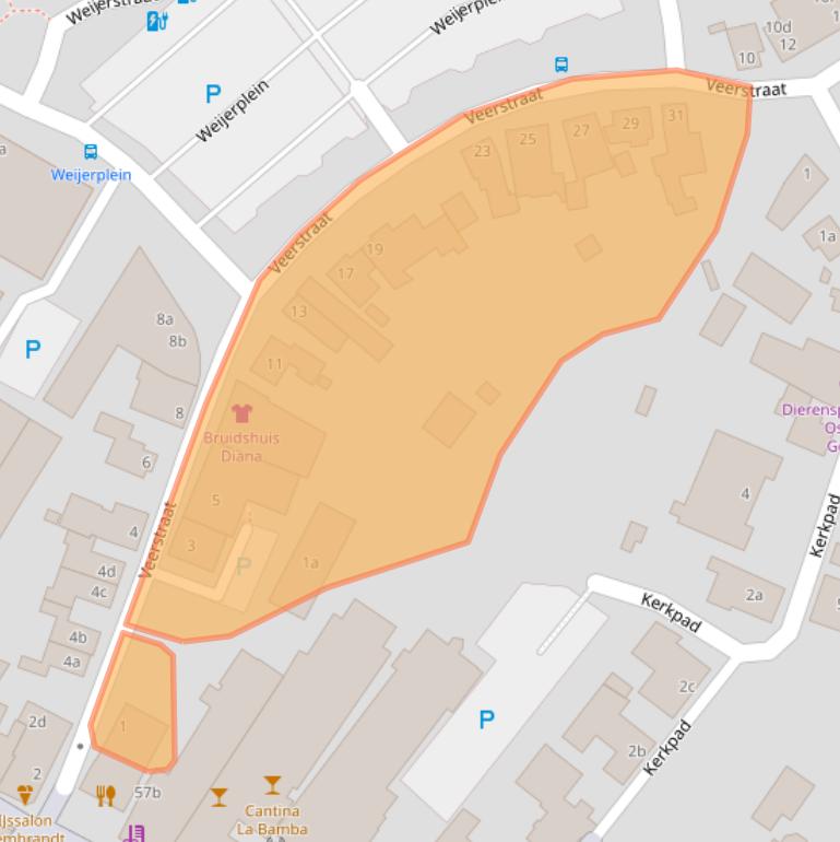 Kaart van postcodegebied 5831JL.