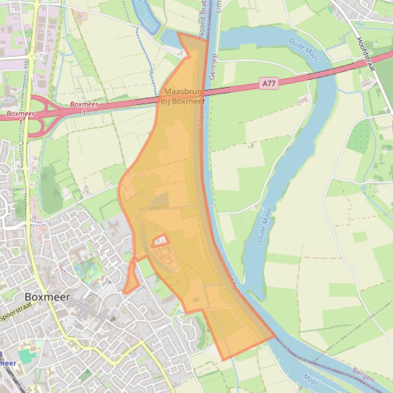 Kaart van postcodegebied 5831JM.