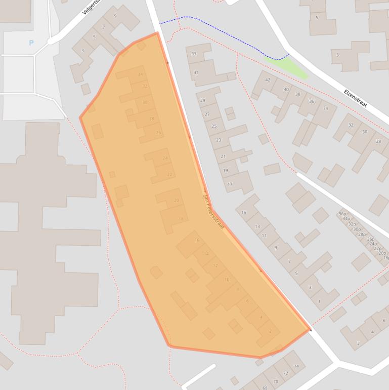 Kaart van postcodegebied 5831KB.