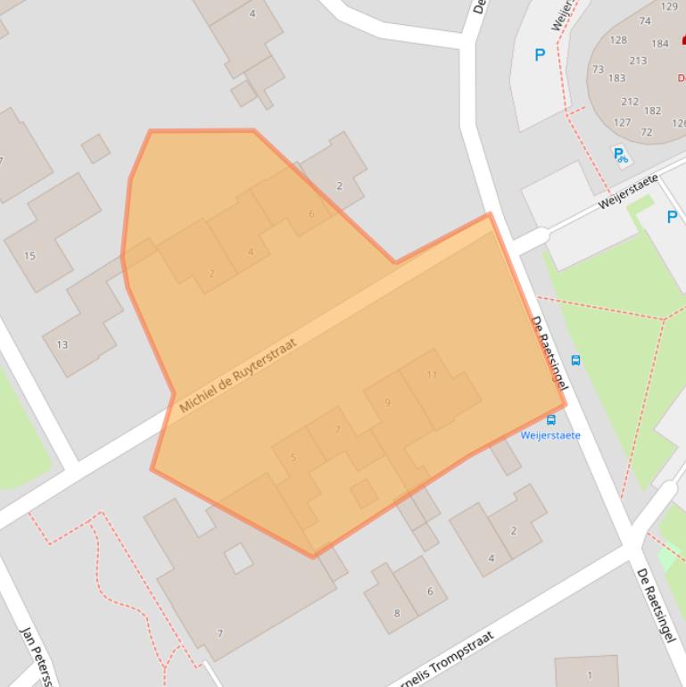 Kaart van postcodegebied 5831KE.