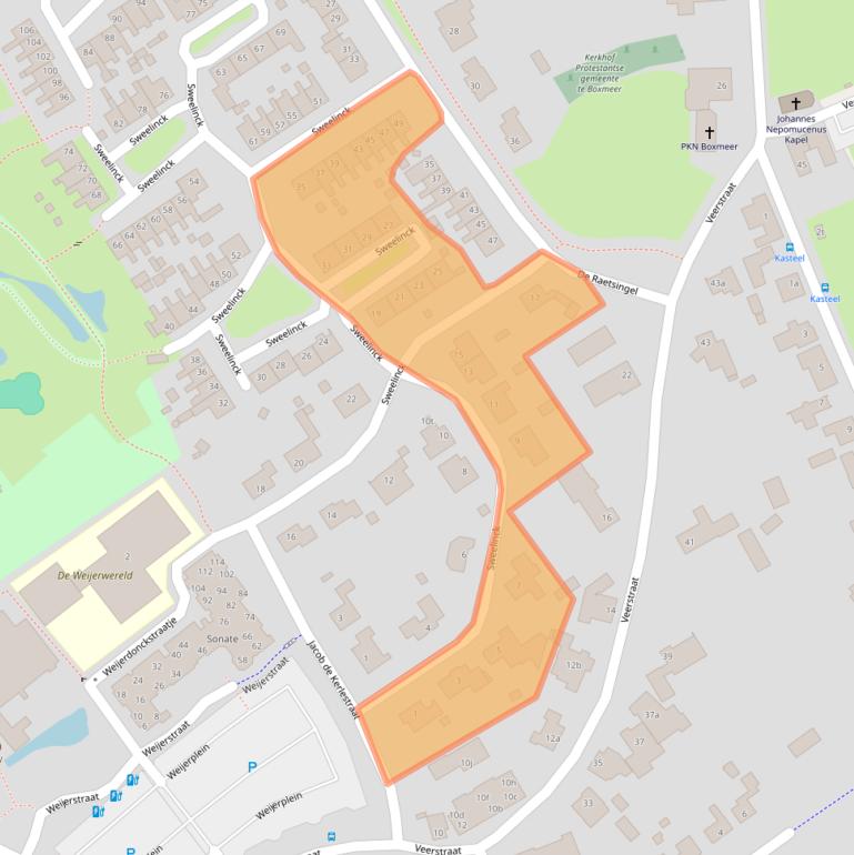 Kaart van postcodegebied 5831KP.