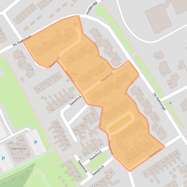 Kaart van postcodegebied 5831KR.