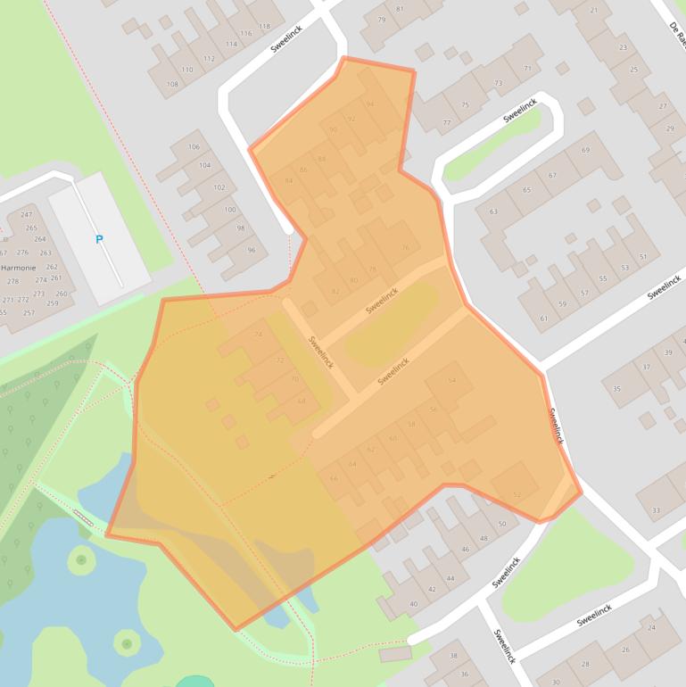 Kaart van postcodegebied 5831KT.