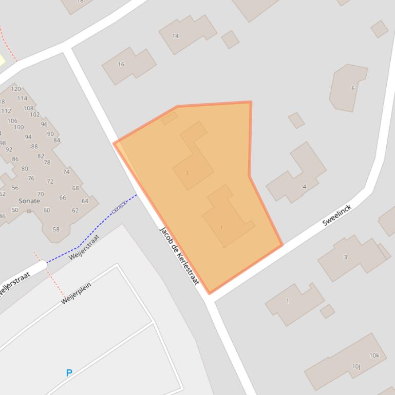 Kaart van postcodegebied 5831KW.