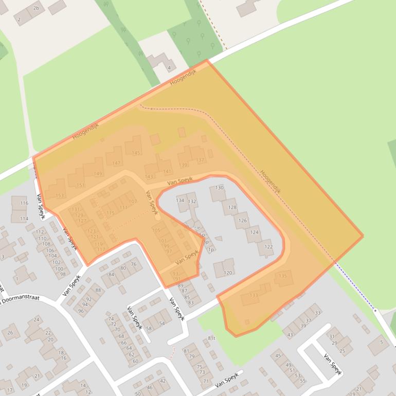 Kaart van postcodegebied 5831LC.