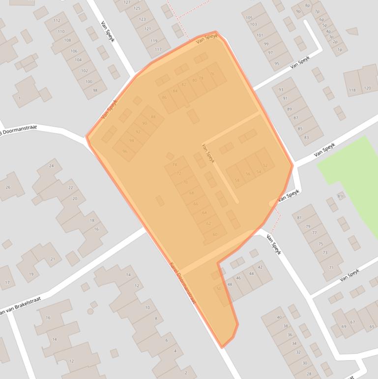 Kaart van postcodegebied 5831LE.