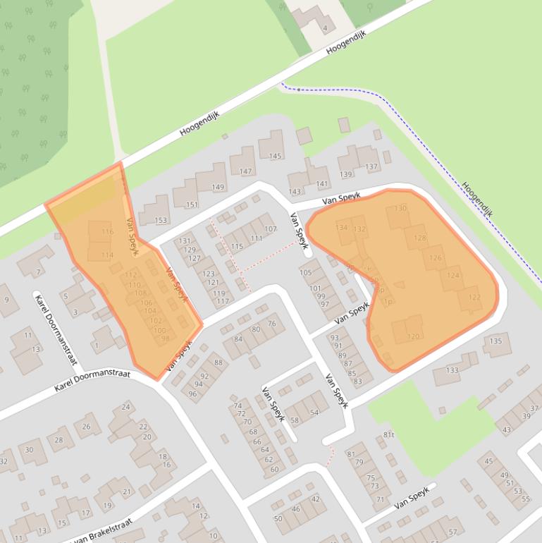 Kaart van postcodegebied 5831LG.