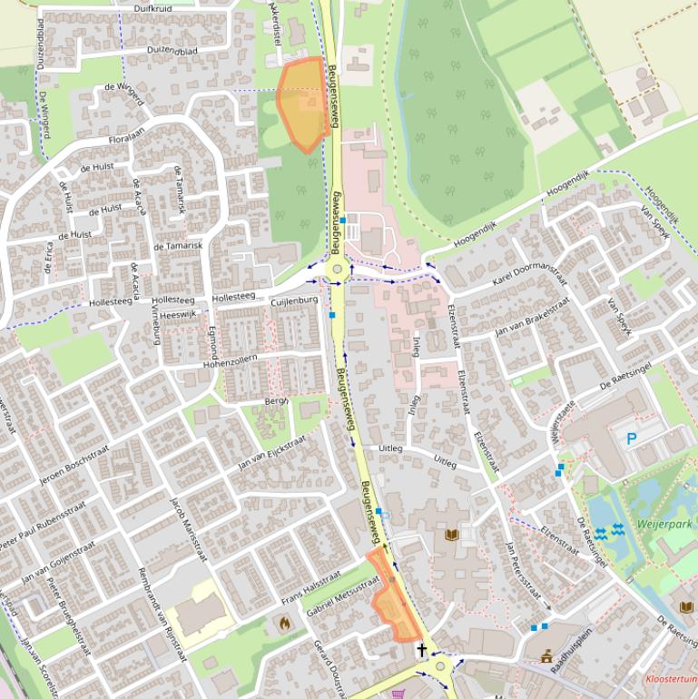 Kaart van postcodegebied 5831LS.