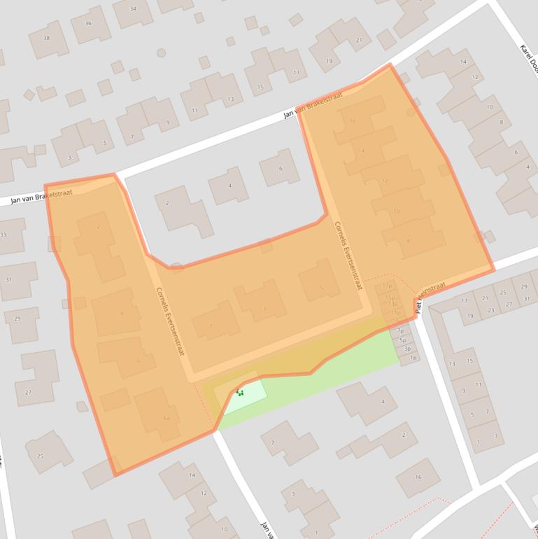 Kaart van postcodegebied 5831LZ.