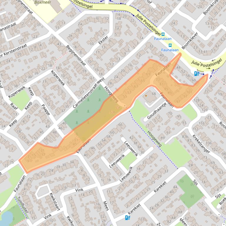 Kaart van postcodegebied 5831MA.