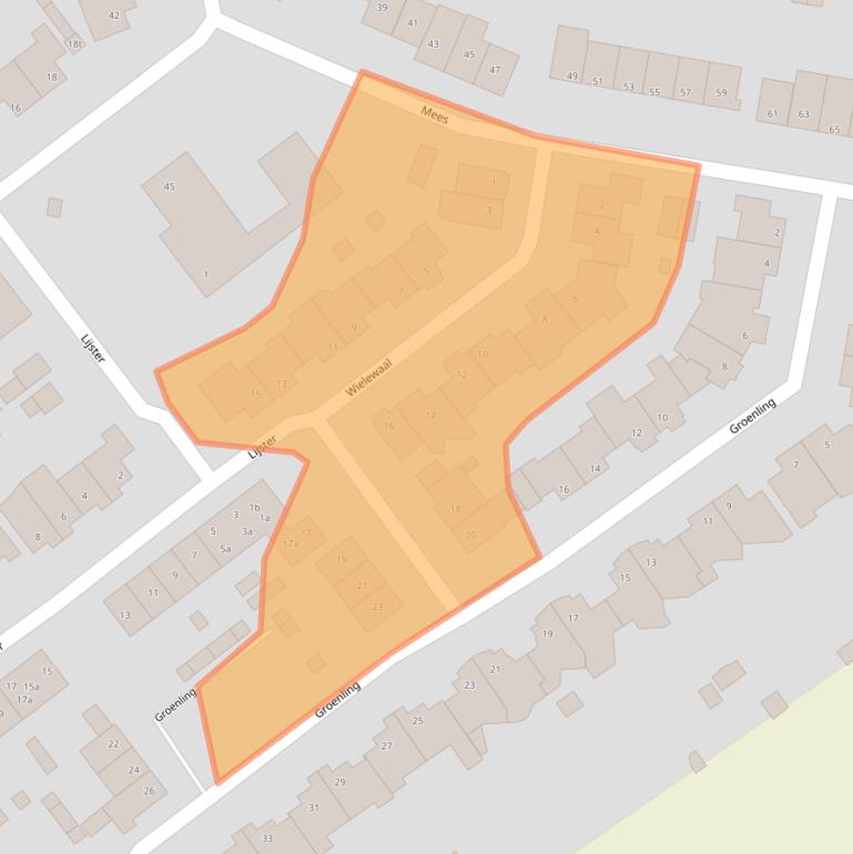 Kaart van postcodegebied 5831MV.