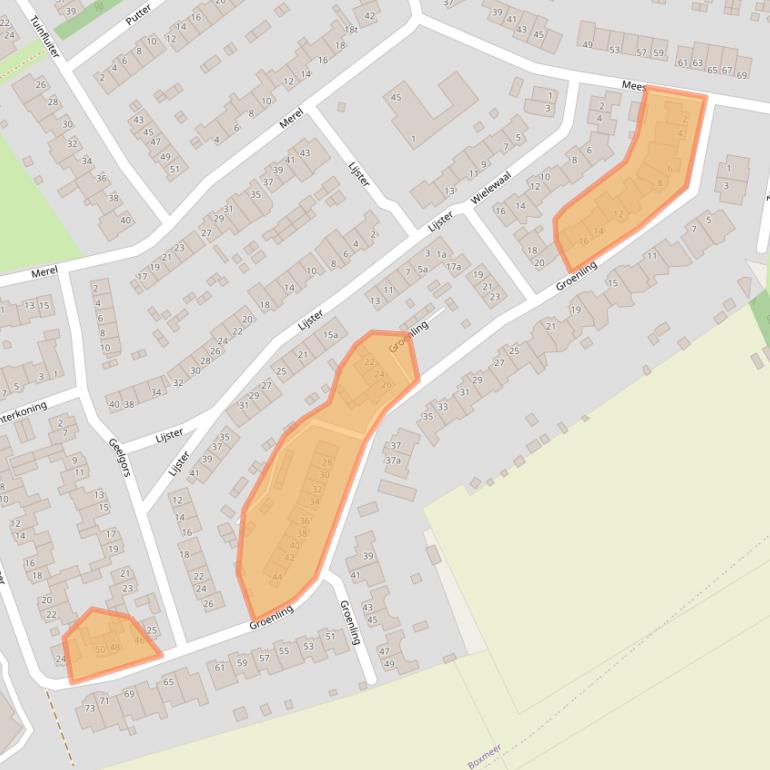 Kaart van postcodegebied 5831MX.