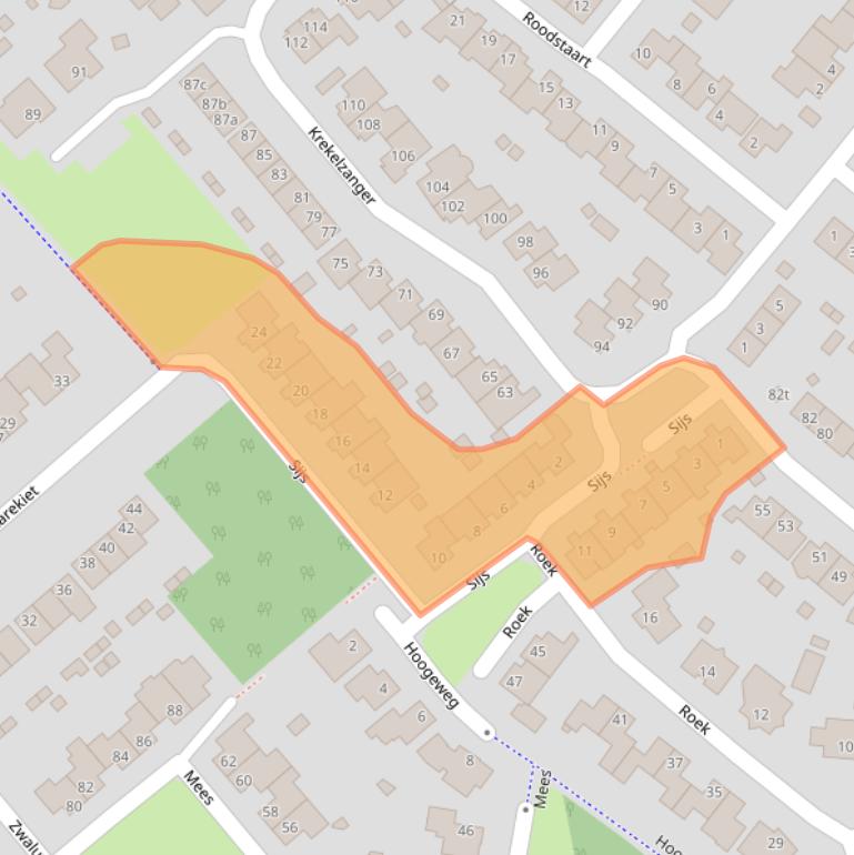 Kaart van postcodegebied 5831NJ.