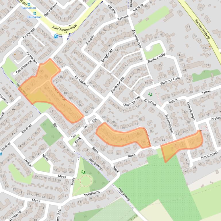 Kaart van postcodegebied 5831NL.