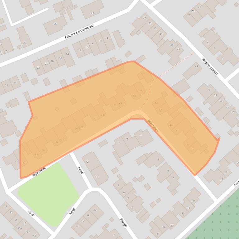Kaart van postcodegebied 5831NV.