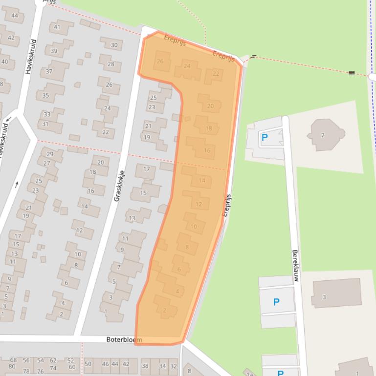Kaart van postcodegebied 5831PD.