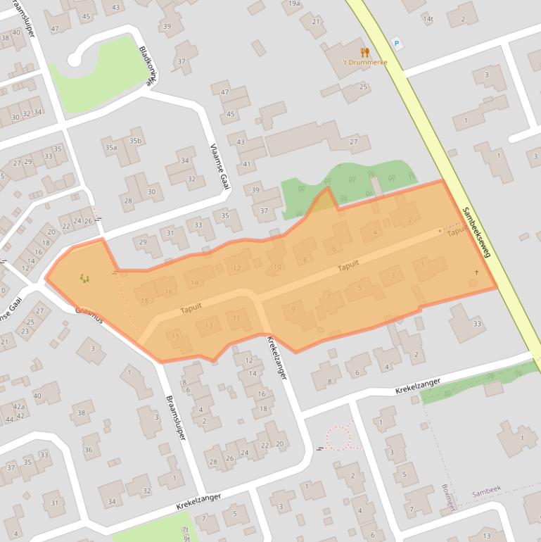 Kaart van postcodegebied 5831PZ.